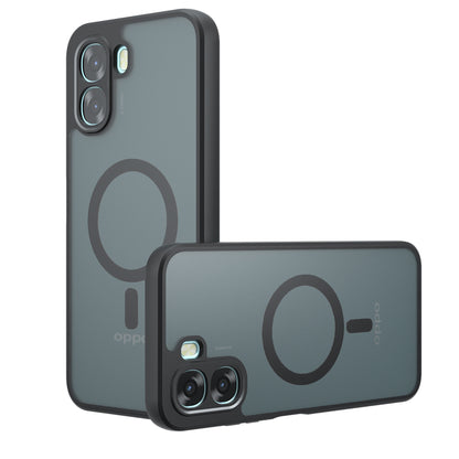 Custodia MagSafe per Oppo A6k 4G / A6x 4G / A6x, Techsuit, PureFrost, Nero Satinato