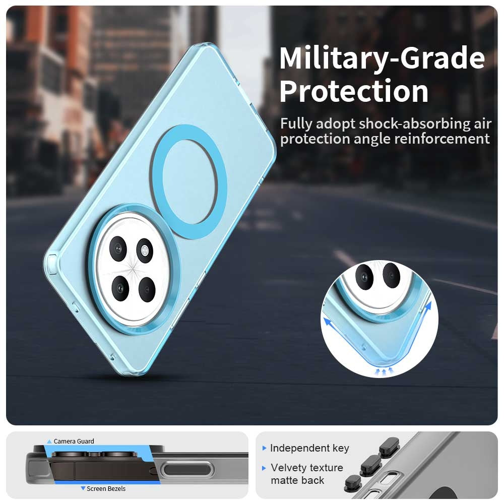 Custodia MagSafe per Oppo Reno12 FS 5G / Reno12 FS 4G / Reno12 F 4G / Reno12 F, Techsuit, CandyCase, Blu