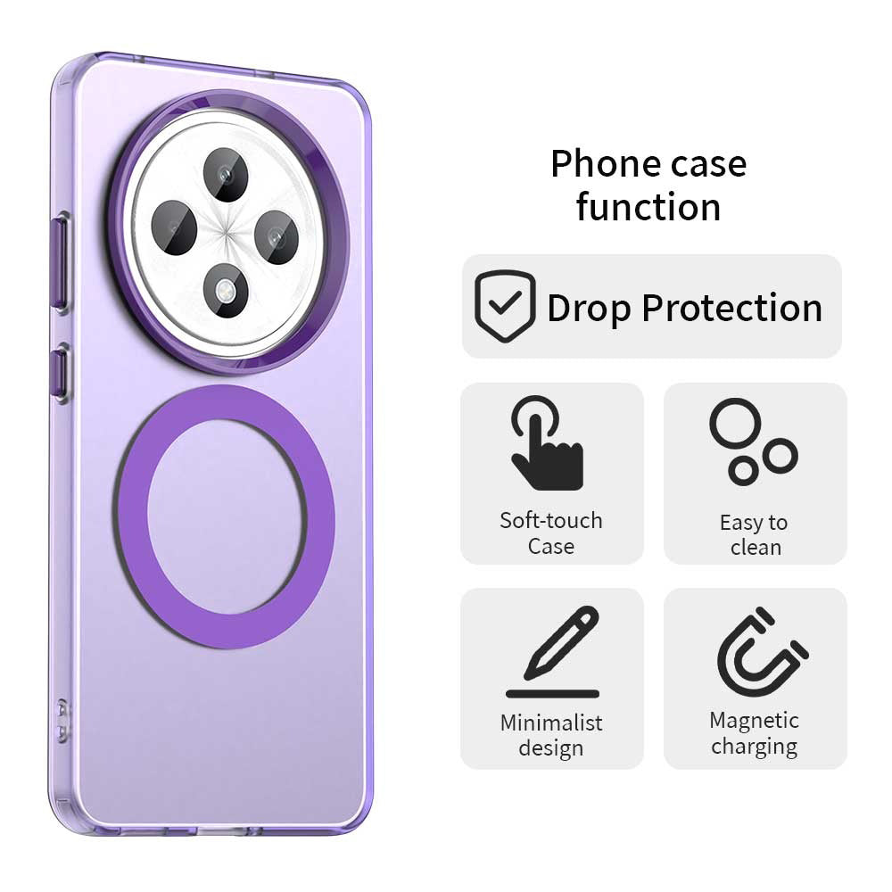 Custodia MagSafe per Oppo Reno12 FS 5G / Reno12 FS 4G / Reno12 F 4G / Reno12 F, Techsuit, CandyCase, Viola