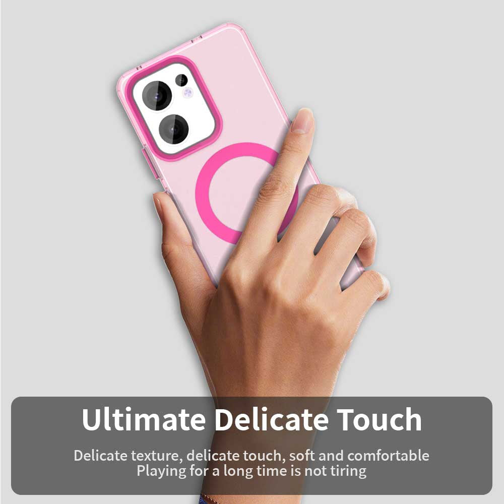 Custodia MagSafe per Oppo Reno13 FS 5G / Reno13 F 4G / Reno13 F, Techsuit, CandyCase, Rosa