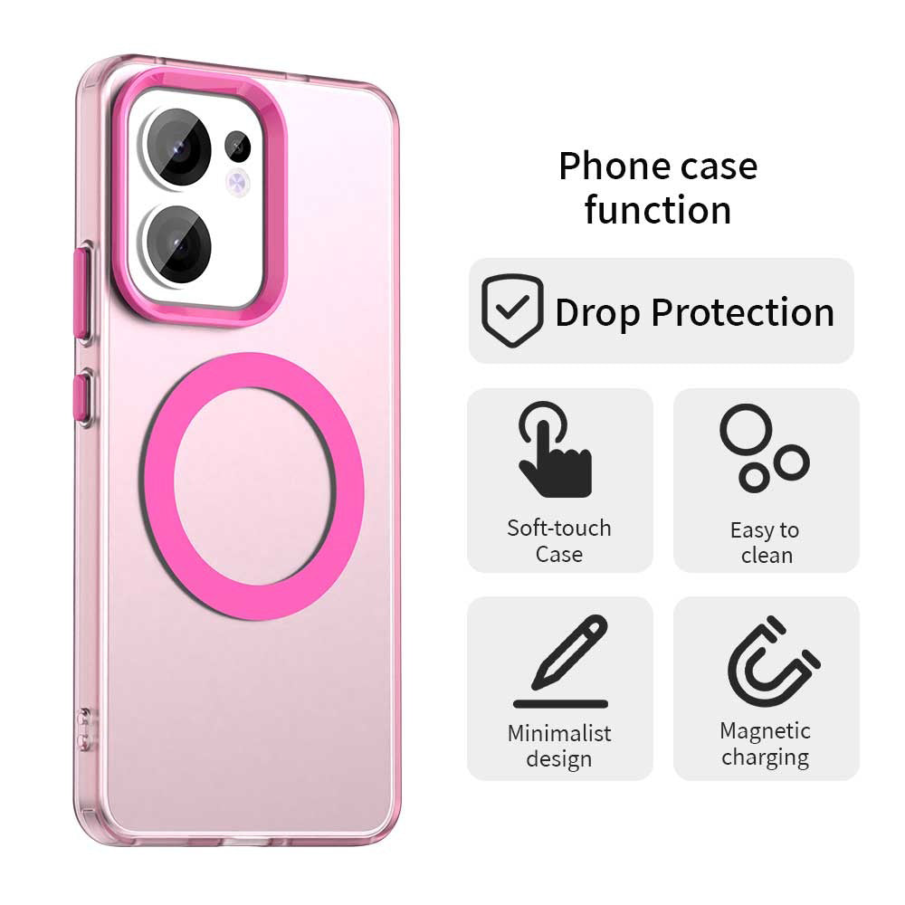 Custodia MagSafe per Oppo Reno13 FS 5G / Reno13 F 4G / Reno13 F, Techsuit, CandyCase, Rosa