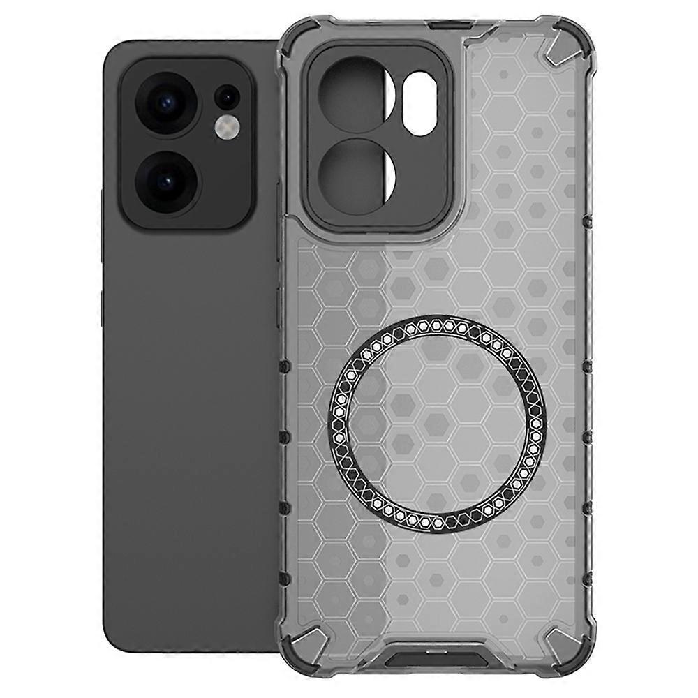 Custodia MagSafe per Oppo Reno13 FS 5G / Reno13 F 4G / Reno13 F, Techsuit, HoneyComb Shield, Nera