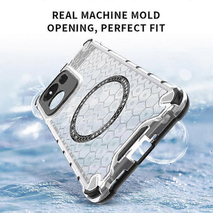 Custodia MagSafe per Oppo Reno13 FS 5G / Reno13 F 4G / Reno13 F, Techsuit, HoneyComb Shield, Nera