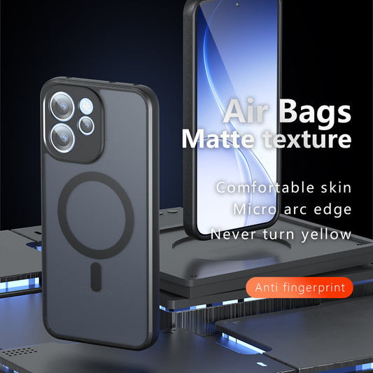 Custodia MagSafe per Oppo Reno15 FS / Reno15 F, Techsuit, PureFrost, Nero Satinato