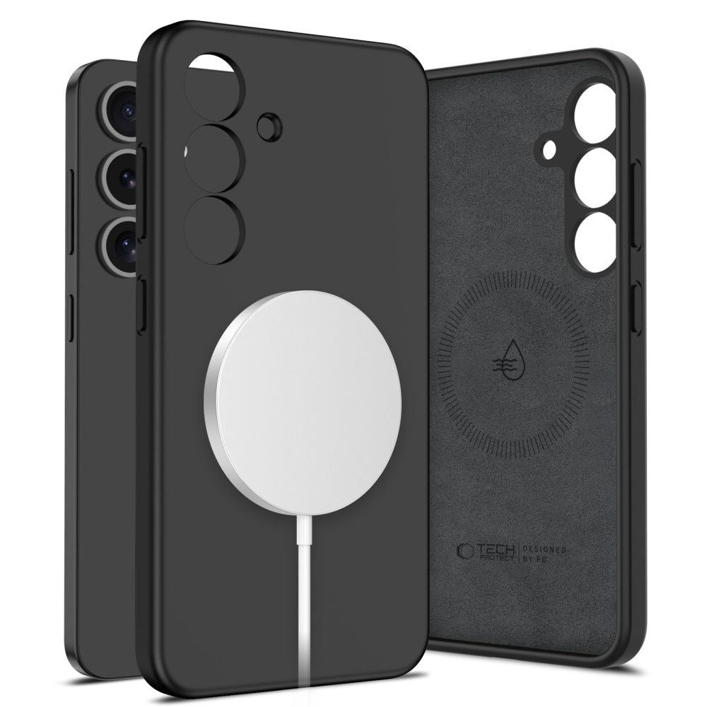MagSafe Case for Samsung Galaxy S25 S931, Tech-Protect, Liquid Silicone, Black