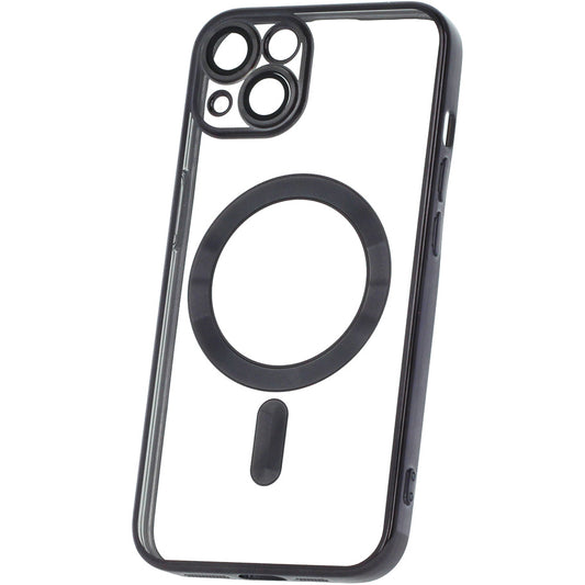 Custodia MagSafe per Samsung Galaxy A26 A266, OEM, Color Chrome Mag, Nera