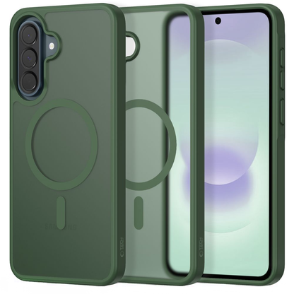 Custodia MagSafe per Samsung Galaxy A37 5G / A56 A566 / A36 A366, Tech-Protect, Magmat, Verde Opaco