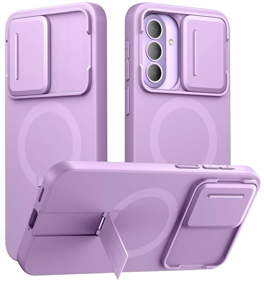 Custodia MagSafe per Samsung Galaxy A57 5G, Tech-Protect, Kevlar Aura, Viola