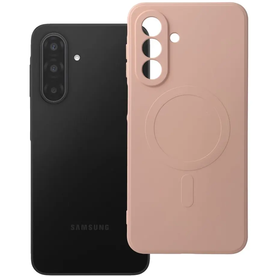 Custodia MagSafe per Samsung Galaxy A18 4G A185 / A17 4G A175 / A17 5G A176, OEM, Silicone Mag, Rosa