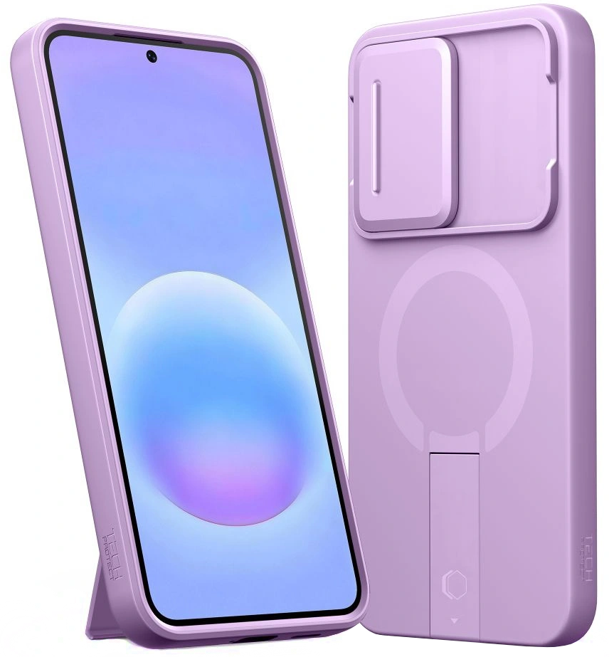 Custodia MagSafe per Samsung Galaxy A57 5G, Tech-Protect, Kevlar Aura, Viola
