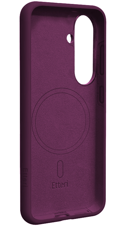 Custodia MagSafe per Samsung Galaxy S25 S931, Etteri, Silicone Mag, Vinaccia