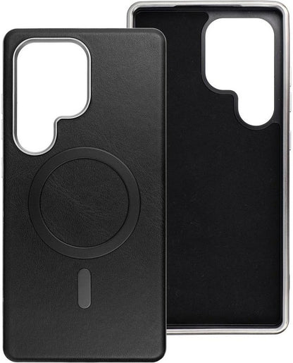 Custodia MagSafe per Samsung Galaxy A56 A566, OEM, Gentleman Mag, Nera