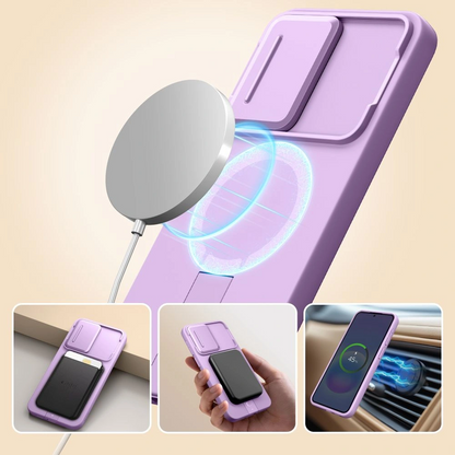 Custodia MagSafe per Samsung Galaxy A57 5G, Tech-Protect, Kevlar Aura, Viola