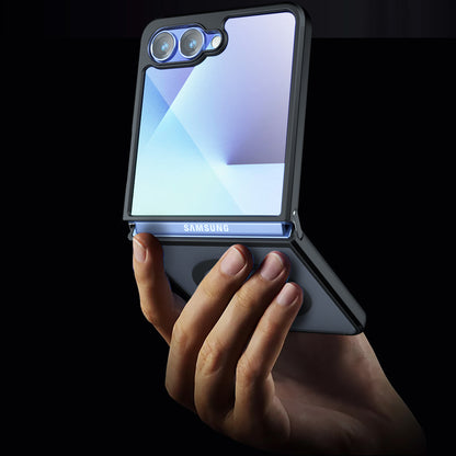 Custodia MagSafe per Samsung Galaxy Z Flip7 F766, Techsuit, PureFrost, Nero Satinato