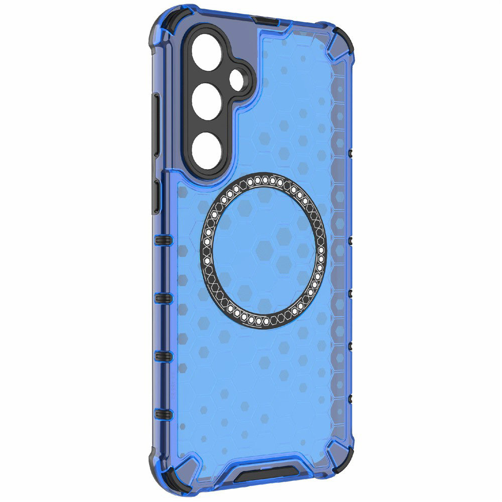 Custodia MagSafe per Samsung Galaxy A26 A266, Techsuit, HoneyComb Shield, Blu