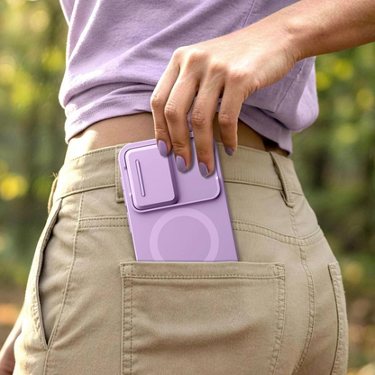 Custodia MagSafe per Samsung Galaxy A57 5G, Tech-Protect, Kevlar Aura, Viola