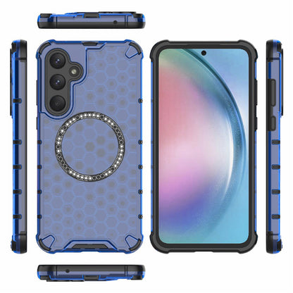 Custodia MagSafe per Samsung Galaxy A26 A266, Techsuit, HoneyComb Shield, Blu