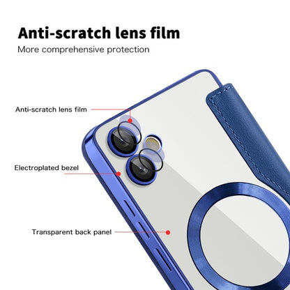Custodia MagSafe per Samsung Galaxy A05 A055, Techsuit, SmartMag Book, Blu