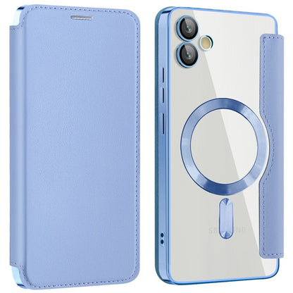 Custodia MagSafe per Samsung Galaxy A05 A055, Techsuit, SmartMag Book, Blu