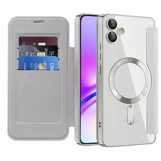 Custodia MagSafe per Samsung Galaxy A05 A055, Techsuit, SmartMag Book, Grigio