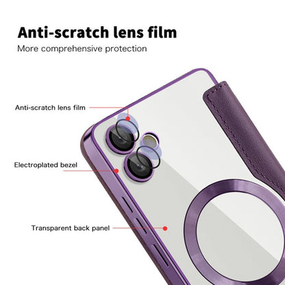 Custodia MagSafe per Samsung Galaxy A05 A055, Techsuit, SmartMag Book, Viola