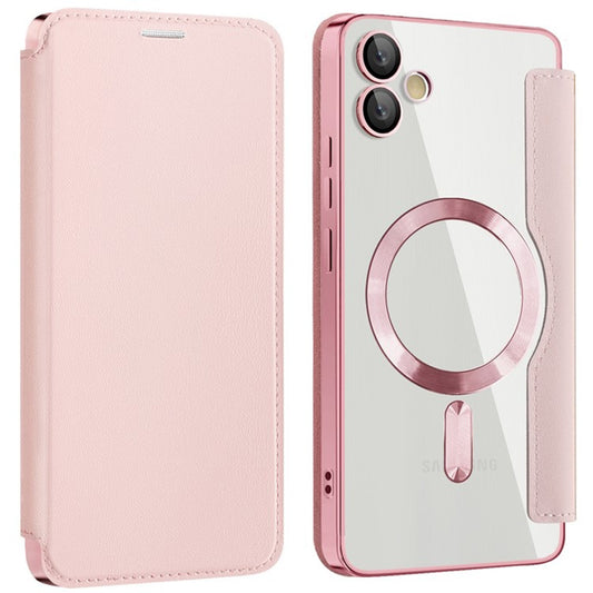 Custodia MagSafe per Samsung Galaxy A05 A055, Techsuit, SmartMag Book, Rosa