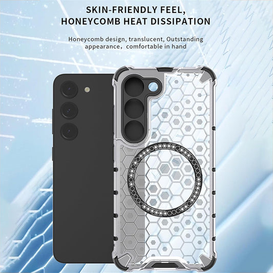 MagSafe Case for Samsung Galaxy A05s A057, Techsuit, HoneyComb Shield, White