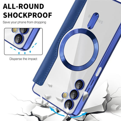 Custodia MagSafe per Samsung Galaxy A05s A057, Techsuit, SmartMag Book, Blu