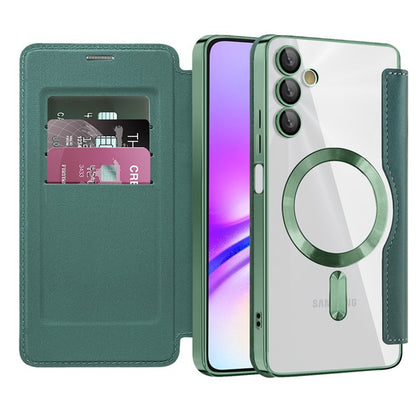 Custodia MagSafe per Samsung Galaxy A05s A057, Techsuit, SmartMag Book, Verde