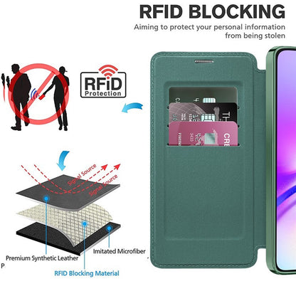Custodia MagSafe per Samsung Galaxy A05s A057, Techsuit, SmartMag Book, Verde