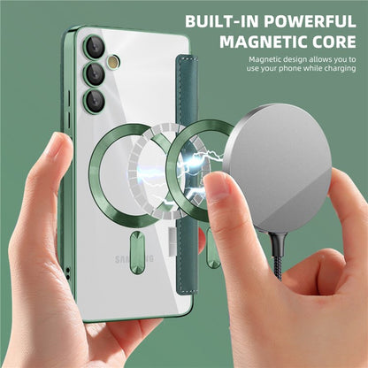 Custodia MagSafe per Samsung Galaxy A05s A057, Techsuit, SmartMag Book, Verde