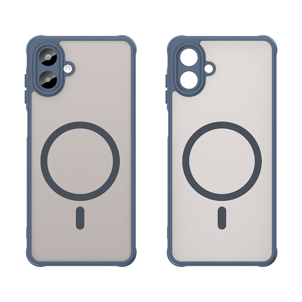 Custodia MagSafe per Samsung Galaxy A07 4G A075, Techsuit, HaloFrost II, Blu Navy