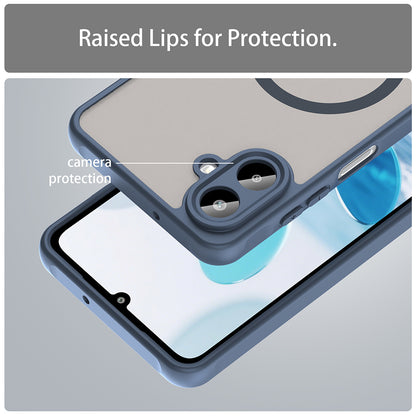 Custodia MagSafe per Samsung Galaxy A07 4G A075, Techsuit, HaloFrost II, Blu Navy