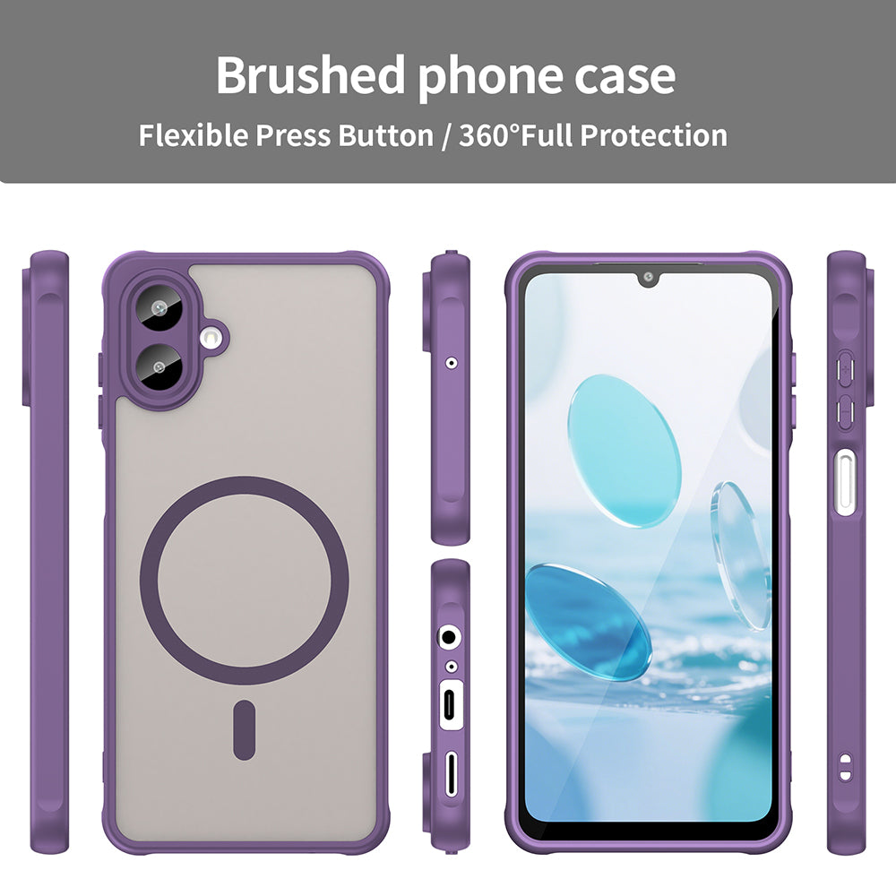 Custodia MagSafe per Samsung Galaxy A07 4G A075, Techsuit, HaloFrost II, Viola