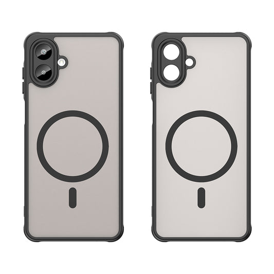 Custodia MagSafe per Samsung Galaxy A07 4G A075, Techsuit, HaloFrost II, Nera