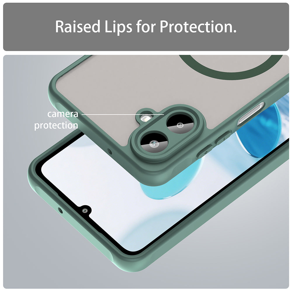 Custodia MagSafe per Samsung Galaxy A07 4G A075, Techsuit, HaloFrost II, Verde