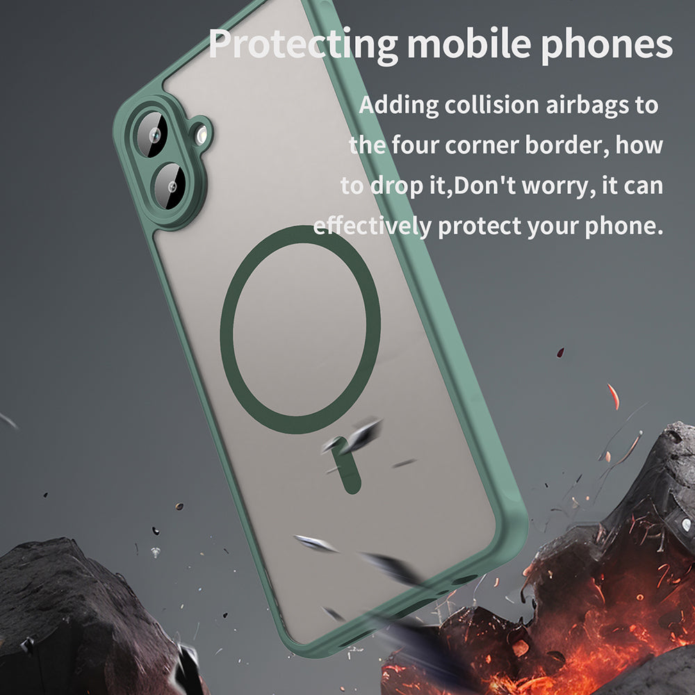 Custodia MagSafe per Samsung Galaxy A07 4G A075, Techsuit, HaloFrost II, Verde