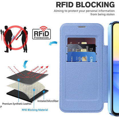 Custodia MagSafe per Samsung Galaxy A15 5G A156 / A15 A155, Techsuit, SmartMag Book, Blu