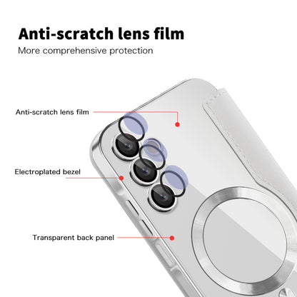 Custodia MagSafe per Samsung Galaxy A15 5G A156 / A15 A155, Techsuit, SmartMag Book, Grigio