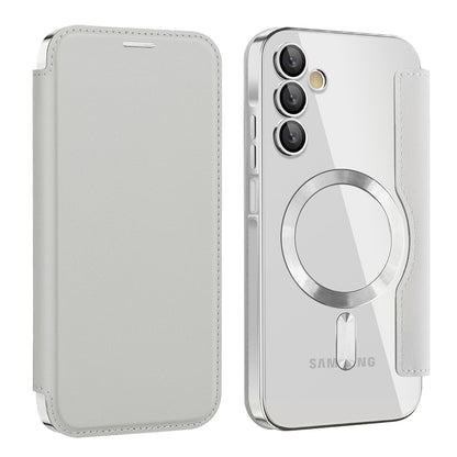 Custodia MagSafe per Samsung Galaxy A15 5G A156 / A15 A155, Techsuit, SmartMag Book, Grigio