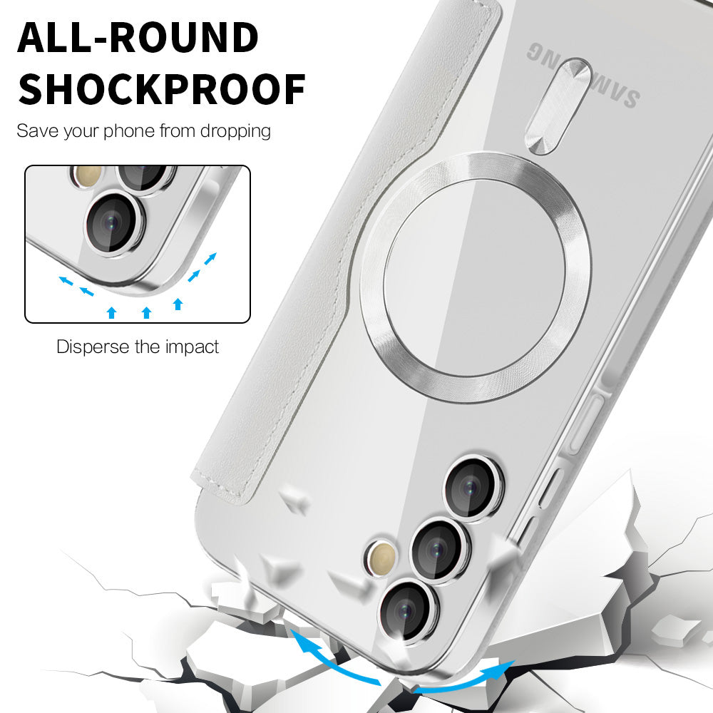 Custodia MagSafe per Samsung Galaxy A15 5G A156 / A15 A155, Techsuit, SmartMag Book, Grigio