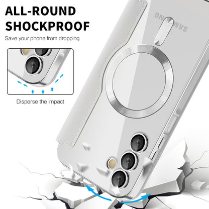 Custodia MagSafe per Samsung Galaxy A15 5G A156 / A15 A155, Techsuit, SmartMag Book, Grigio