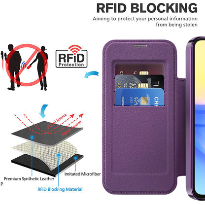 Custodia MagSafe per Samsung Galaxy A15 5G A156 / A15 A155, Techsuit, SmartMag Book, Viola