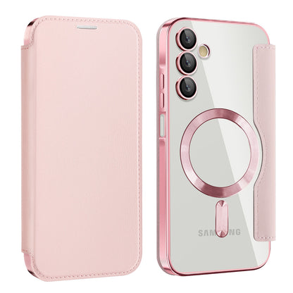 Custodia MagSafe per Samsung Galaxy A15 5G A156 / A15 A155, Techsuit, SmartMag Book, Rosa