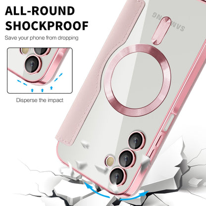 Custodia MagSafe per Samsung Galaxy A15 5G A156 / A15 A155, Techsuit, SmartMag Book, Rosa