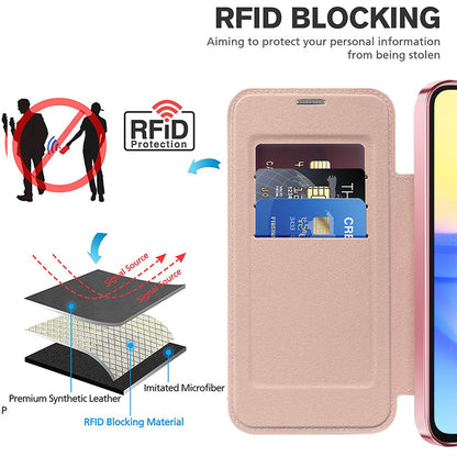 Custodia MagSafe per Samsung Galaxy A15 5G A156 / A15 A155, Techsuit, SmartMag Book, Rosa