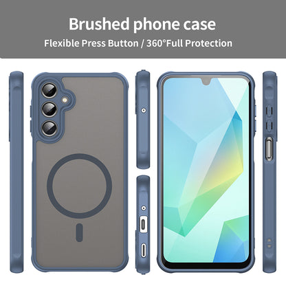 Custodia MagSafe per Samsung Galaxy A16 5G A166 / A16 4G A165, Techsuit, HaloFrost II, Blu Navy
