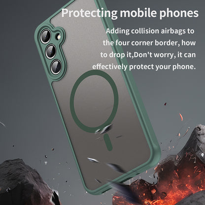 Custodia MagSafe per Samsung Galaxy A16 5G A166 / A16 4G A165, Techsuit, HaloFrost II, Verde
