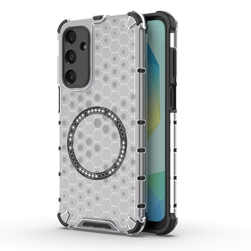 Custodia MagSafe per Samsung Galaxy A16 5G A166 / A16 4G A165, Techsuit, HoneyComb Shield, Bianca