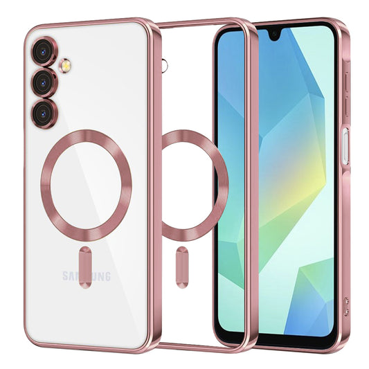Custodia MagSafe per Samsung Galaxy A16 5G A166 / A16 4G A165, Techsuit, Luxury Crystal, Rosa